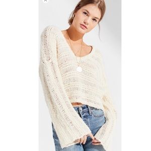 UO cropped sweater bell sleeves